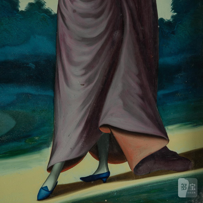 A Chinese reverse glass 'Erotic' painting, - 图5